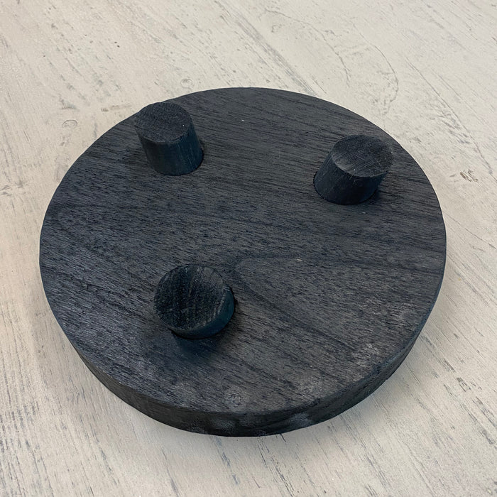 Paulownia Wood Coffee Table Tray in Black