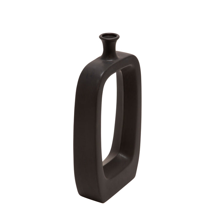 Vase W/cutout, Black